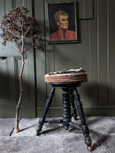 Load image into Gallery viewer, Dutch antique 19th Century ebonised adjustable revolving piano stool