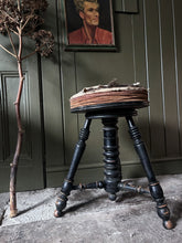 Load image into Gallery viewer, Dutch antique 19th Century ebonised adjustable revolving piano stool