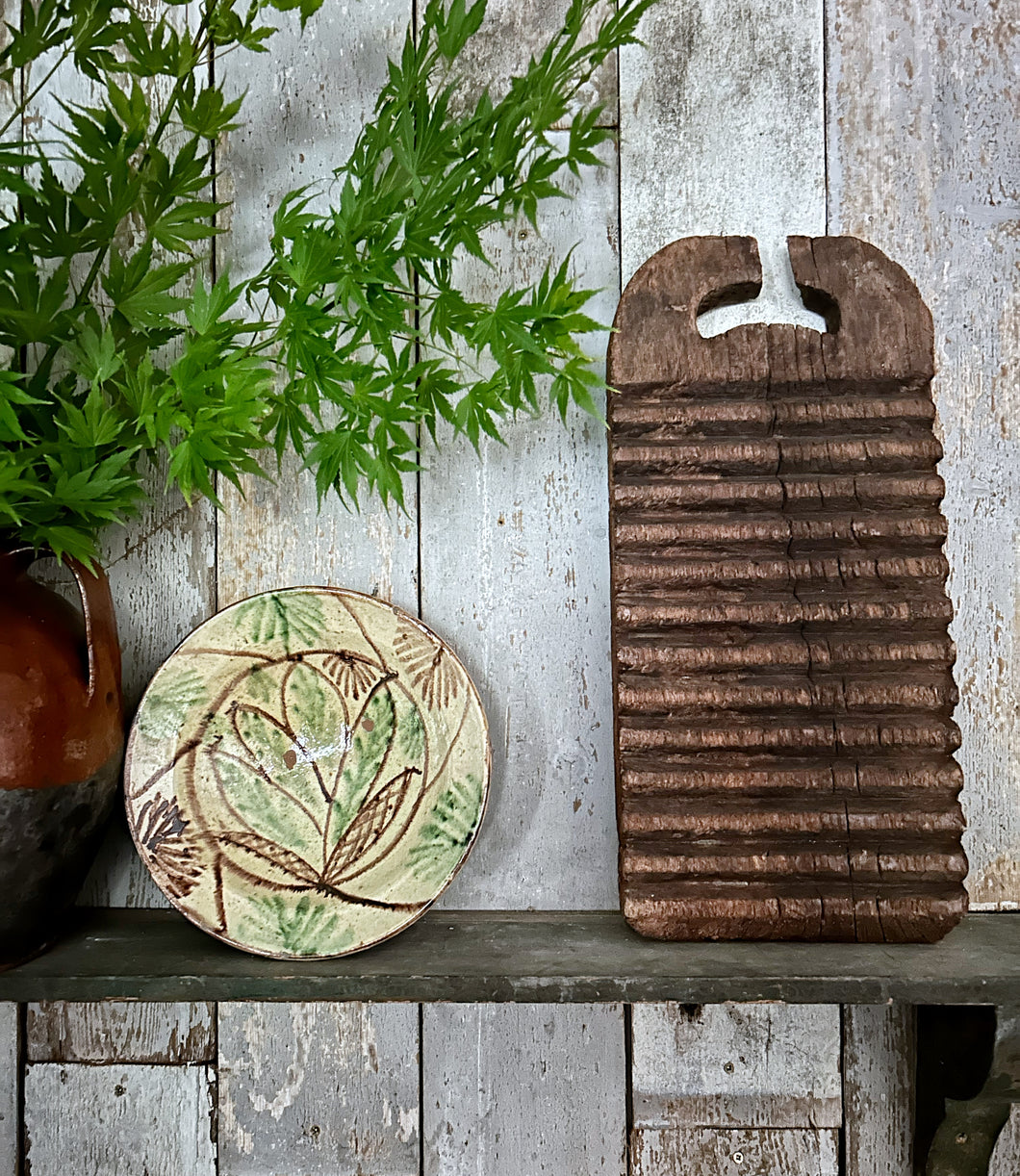 An Early 19th century Japanese rustic washing laundry board