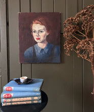 Load image into Gallery viewer, Early 20th century French Realism landgirl portrait oil painting on canvas