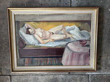 Load image into Gallery viewer, Mid 20th Century Nude portrait oil on Board Swedish signed Carl Magnus Franklin