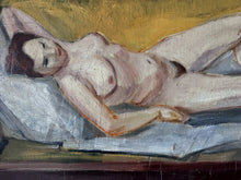 Load image into Gallery viewer, Mid 20th Century Nude portrait oil on Board Swedish signed Carl Magnus Franklin