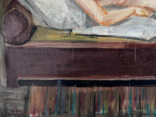 Load image into Gallery viewer, Mid 20th Century Nude portrait oil on Board Swedish signed Carl Magnus Franklin