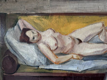 Load image into Gallery viewer, Mid 20th Century Nude portrait oil on Board Swedish signed Carl Magnus Franklin