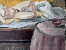 Load image into Gallery viewer, Mid 20th Century Nude portrait oil on Board Swedish signed Carl Magnus Franklin