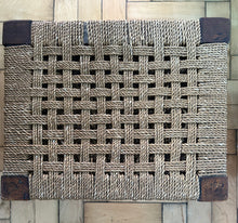 Load image into Gallery viewer, Early 20th Century English oak bobbin leg rush seat stool
