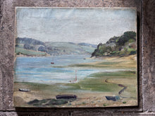 Load image into Gallery viewer, Early 20th Century coastal landscape oil painting on canvas
