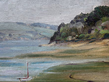 Load image into Gallery viewer, Early 20th Century coastal landscape oil painting on canvas