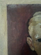 Load image into Gallery viewer, Early 20th Century young boy portrait oil painting on board