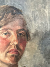 Load image into Gallery viewer, Early 20th century antique oil painting realism portrait on canvas Slade school artist