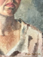 Load image into Gallery viewer, Early 20th century antique oil painting realism portrait on canvas Slade school artist