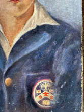 Load image into Gallery viewer, Early 20th Century young man in sports blazer oil on canvas