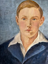 Load image into Gallery viewer, Early 20th Century young man in sports blazer oil on canvas