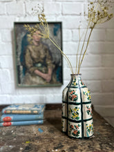 Load image into Gallery viewer, Eastern European Vintage heavy terracotta hand painted scallop shaped vase