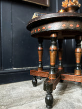Load image into Gallery viewer, An antique Eastern European folk art hand painted decorative side table