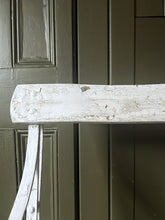 Load image into Gallery viewer, Antique Edwardian slatted wood &amp; wrought iron painted garden chair