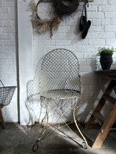 Load image into Gallery viewer, An English Regency wirework antique garden conservatory chair with scallop detail