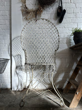 Load image into Gallery viewer, An English Regency wirework antique garden conservatory chair with scallop detail