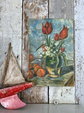Load image into Gallery viewer, Erika Tigge Post Modernist German Still life painting on canvas Tulips with oranges