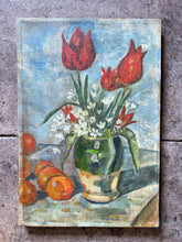 Load image into Gallery viewer, Erika Tigge Post Modernist German Still life painting on canvas Tulips with oranges