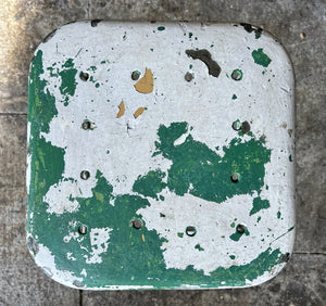 European Mid 20th Century Industrial metal painted stool