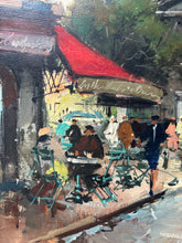 Load image into Gallery viewer, Francois Claver 1918-1961 Mid 20th Century Impressionistic Paris Street Scene Oil painting on canvas Montmartre