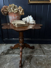 Load image into Gallery viewer, A French 19th Century antique &quot;violin&quot; pedestal mahogany occasional table