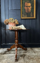 Load image into Gallery viewer, A French 19th Century antique &quot;violin&quot; pedestal mahogany occasional table