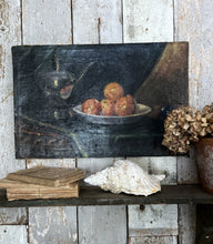 Load image into Gallery viewer, French Early 20th century antique still life oil painting on canvas with fruit