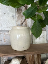 Load image into Gallery viewer, A FRENCH CREAM COLOURED POTTERY STONEWARE CONFIT POT