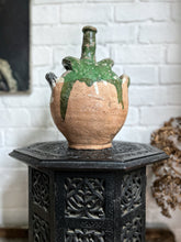 Load image into Gallery viewer, French 19th Century antique Provence green glazed gargoulette water jug