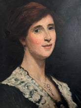 Load image into Gallery viewer, French 19th Century antique dark portrait oil painting on canvas