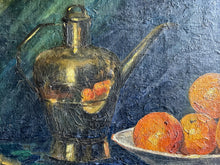 Load image into Gallery viewer, French Early 20th century antique still life oil painting on canvas with fruit