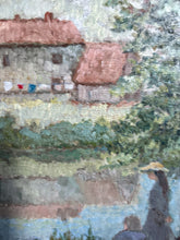 Load image into Gallery viewer, French vintage oil painting on board in the Impressionist style