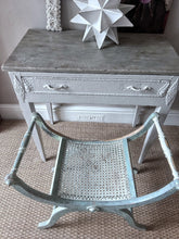 Load image into Gallery viewer, Antique painted 19th century French Curule stool with scroll handles