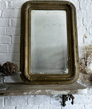 Load image into Gallery viewer, French antique 19th Century plaster gilded gold mirror with mercury glass plate