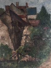 Load image into Gallery viewer, French antique early 20th Century landscape oil painting on canvas signed and dated 1924