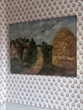 Load image into Gallery viewer, French antique early 20th Century landscape oil painting on canvas signed and dated 1924