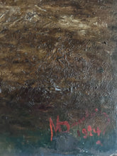Load image into Gallery viewer, French antique early 20th Century landscape oil painting on canvas signed and dated 1924