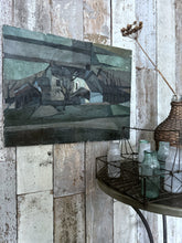 Load image into Gallery viewer, French antique early 20th Century signed Cubist abstract landscape oil painting on canvas