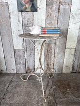Load image into Gallery viewer, French antique gueridon metal garden bistro table art noveau style legs
