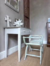 Load image into Gallery viewer, Antique painted 19th century French Curule stool with scroll handles