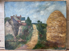 Load image into Gallery viewer, French antique early 20th Century landscape oil painting on canvas signed and dated 1924
