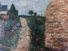 Load image into Gallery viewer, French antique early 20th Century landscape oil painting on canvas signed and dated 1924