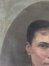Load image into Gallery viewer, French late 19th Century Antique female portrait oil painting on canvas