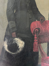 Load image into Gallery viewer, French late 19th Century Antique society lady oil painting portrait on canvas