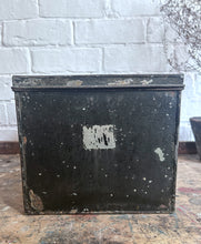 Load image into Gallery viewer, French pressed metal numbered dated 1904 deed storage box
