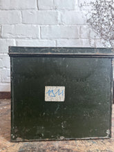 Load image into Gallery viewer, French pressed metal dated numbered 1911 deed storage box