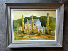Load image into Gallery viewer, Vintage Mid 20th Century French provencal landscape oil painting on canvas signed and dated