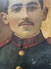 Load image into Gallery viewer, French school 20th Century WW1 Portrait oil painting on canvas French Military soldier